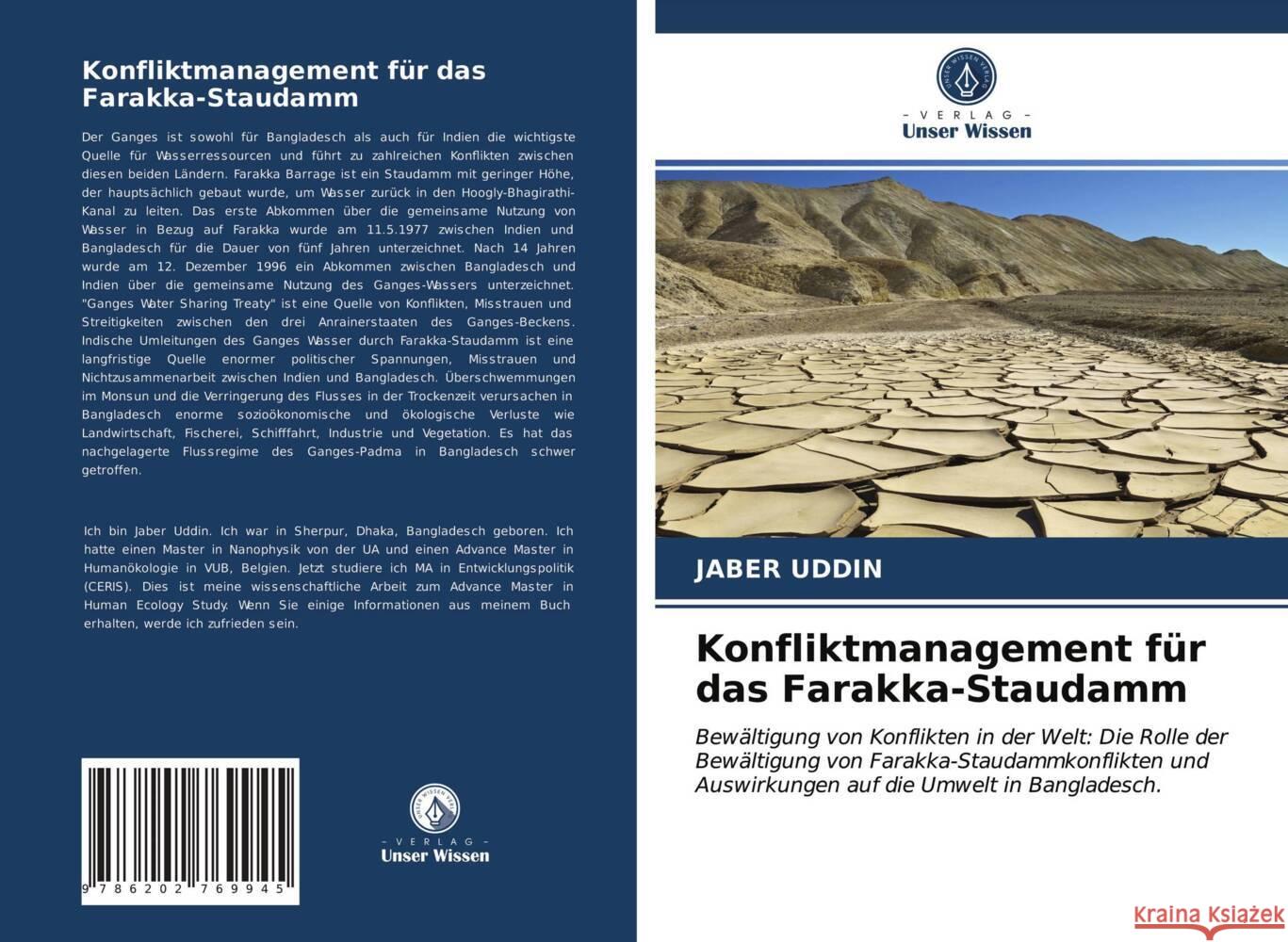 Konfliktmanagement für das Farakka-Staudamm Uddin, Jaber 9786202769945 Verlag Unser Wissen - książka