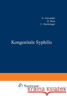 Kongenitale Syphilis 9783540010487 Springer - książka