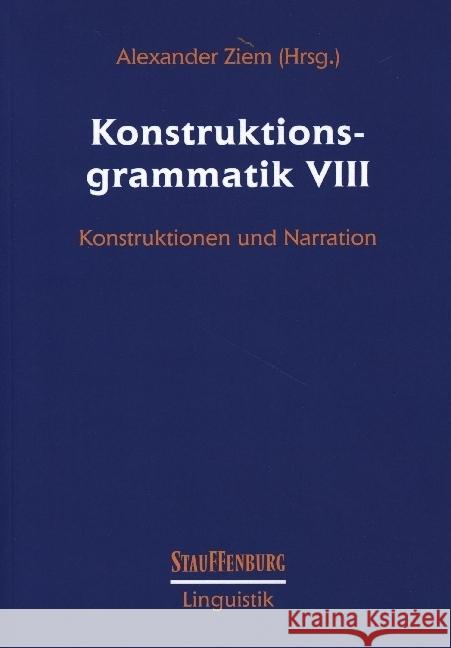 Konstruktionsgrammatik VIII  9783958091672 Stauffenburg - książka