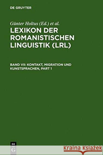 Kontakt, Migration Und Kunstsprachen  9783484502376 X_Max Niemeyer Verlag - książka