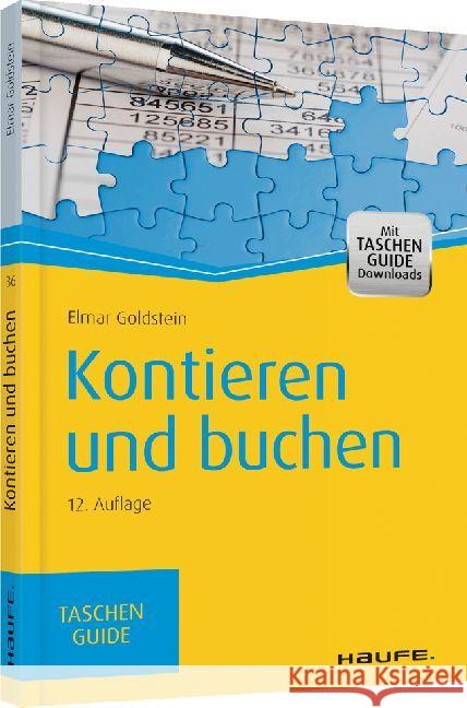 Kontieren und buchen : Mit Taschenguide Downloads Goldstein, Elmar 9783648112212 Haufe-Lexware - książka