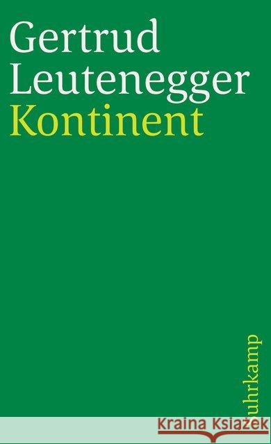 Kontinent G. Leutenegger 9783518383698 Suhrkamp Verlag - książka
