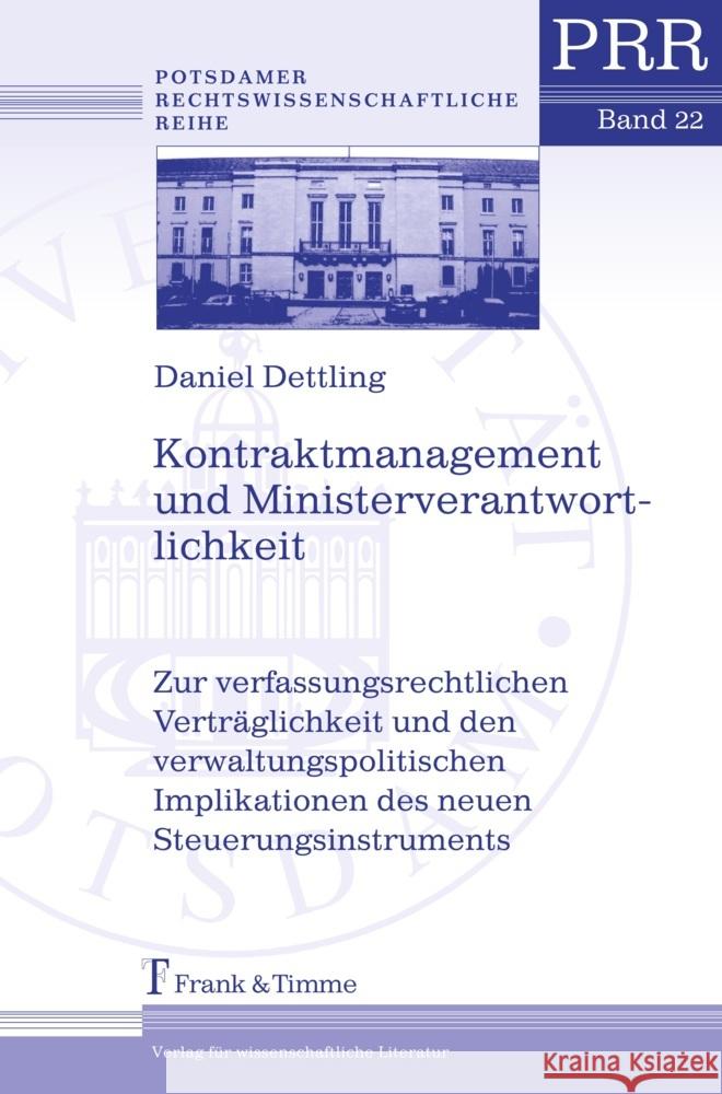 Kontraktmanagement und Ministerverantwortlichkeit Dettling, Daniel 9783865960504 Frank und Timme GmbH - książka