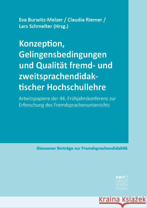 Konzeption, Gelingensbedingungen und Qualität fremd- und zweitsprachendidaktischer Hochschullehre  9783381122912 Narr - książka