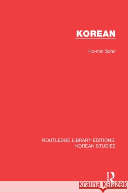 Korean Ho-Min Sohn 9780367252588 Routledge - książka