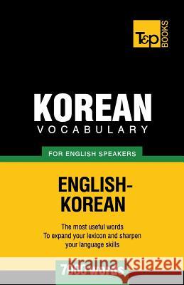 Korean vocabulary for English speakers - 7000 words Andrey Taranov 9781786166050 T&p Books - książka