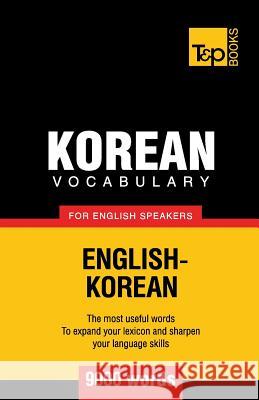 Korean vocabulary for English speakers - 9000 words Andrey Taranov 9781786165374 T&p Books - książka