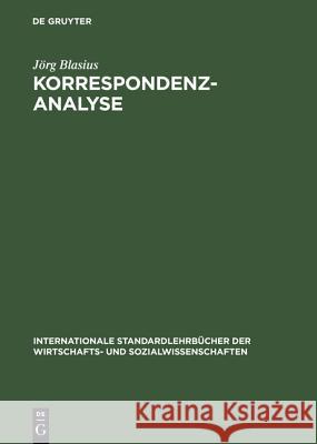 Korrespondenzanalyse Jörg Blasius 9783486257304 Walter de Gruyter - książka