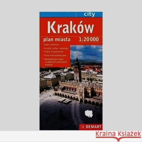 Kraków plan miasta 1:20 000  9788389239167 Demart - książka