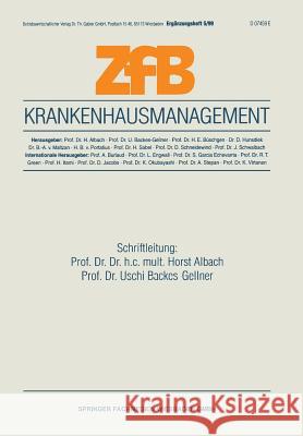 Krankenhausmanagement Horst Albach Uschi Backes-Gellner 9783409139595 Gabler Verlag - książka