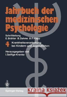 Krankheitsverarbeitung Bei Kindern Und Jugendlichen Seiffge-Krenke, Inge 9783540522706 Not Avail - książka