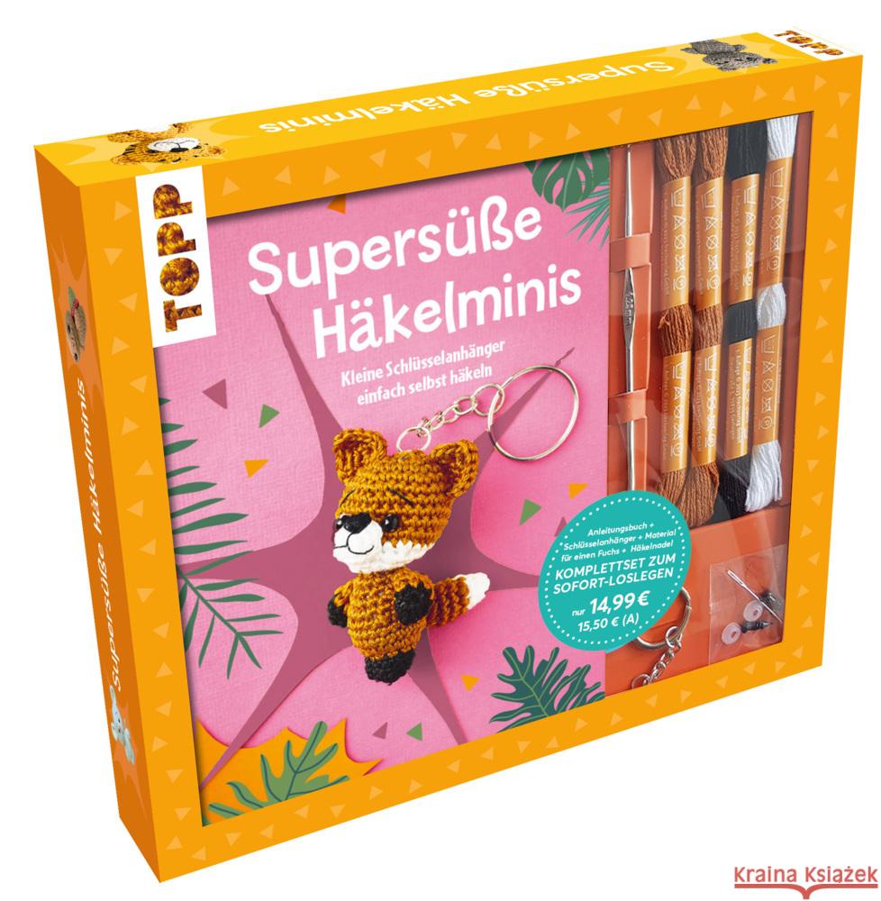 Kreativ-Set Supersüße Häkelminis. Anleitungsbuch + Material Konrad, Esther 9783735890849 Frech - książka