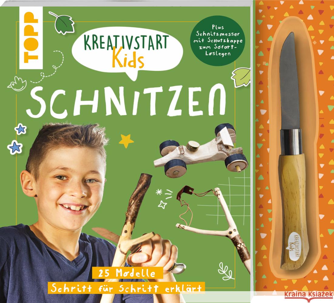 Kreativstart Kids Schnitzen. Anleitungsbuch und Material Stickling, Markus, Kempter, Sascha 9783735892461 Frech - książka