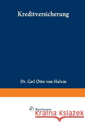 Kreditversicherung Carl Otto Vo 9783663007302 Gabler Verlag - książka