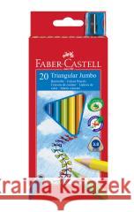 Kredki Jumbo trójkątne 20 kol + temp FABER CASTELL  8991761345023 Faber-Castell - książka