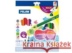 Kredki maxi trójkątne 12 kolorów MILAN  8411574017936 MILAN - książka