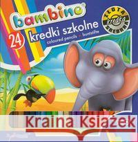 Kredki trójkątne 24 kolory BAMBINO  5903235002076 St. Majewski - książka