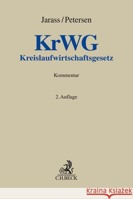 Kreislaufwirtschaftsgesetz  9783406771941 Beck Juristischer Verlag - książka