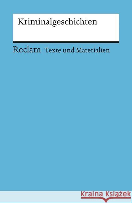 Kriminalgeschichten Finckh, Eckhard   9783150095171 Reclam, Ditzingen - książka