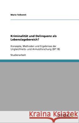 Kriminalitat und Delinquenz als Lebenslagebereich? Marie Tolkemit 9783640988204 Grin Verlag - książka