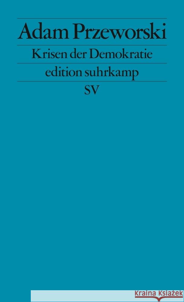 Krisen der Demokratie Przeworski, Adam 9783518127513 Suhrkamp - książka