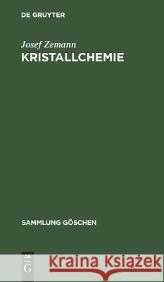 Kristallchemie Josef Zemann 9783111318455 Walter de Gruyter - książka