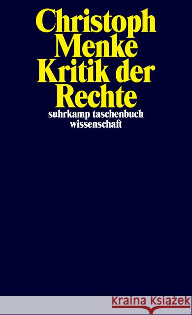 Kritik der Rechte Menke, Christoph 9783518298411 Suhrkamp - książka