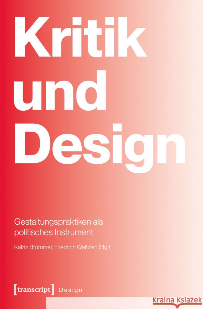 Kritik und Design  9783837673036 transcript Verlag - książka