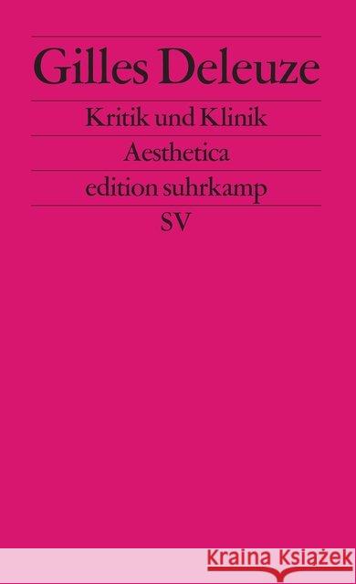 Kritik und Klinik Deleuze, Gilles   9783518119198 Suhrkamp - książka