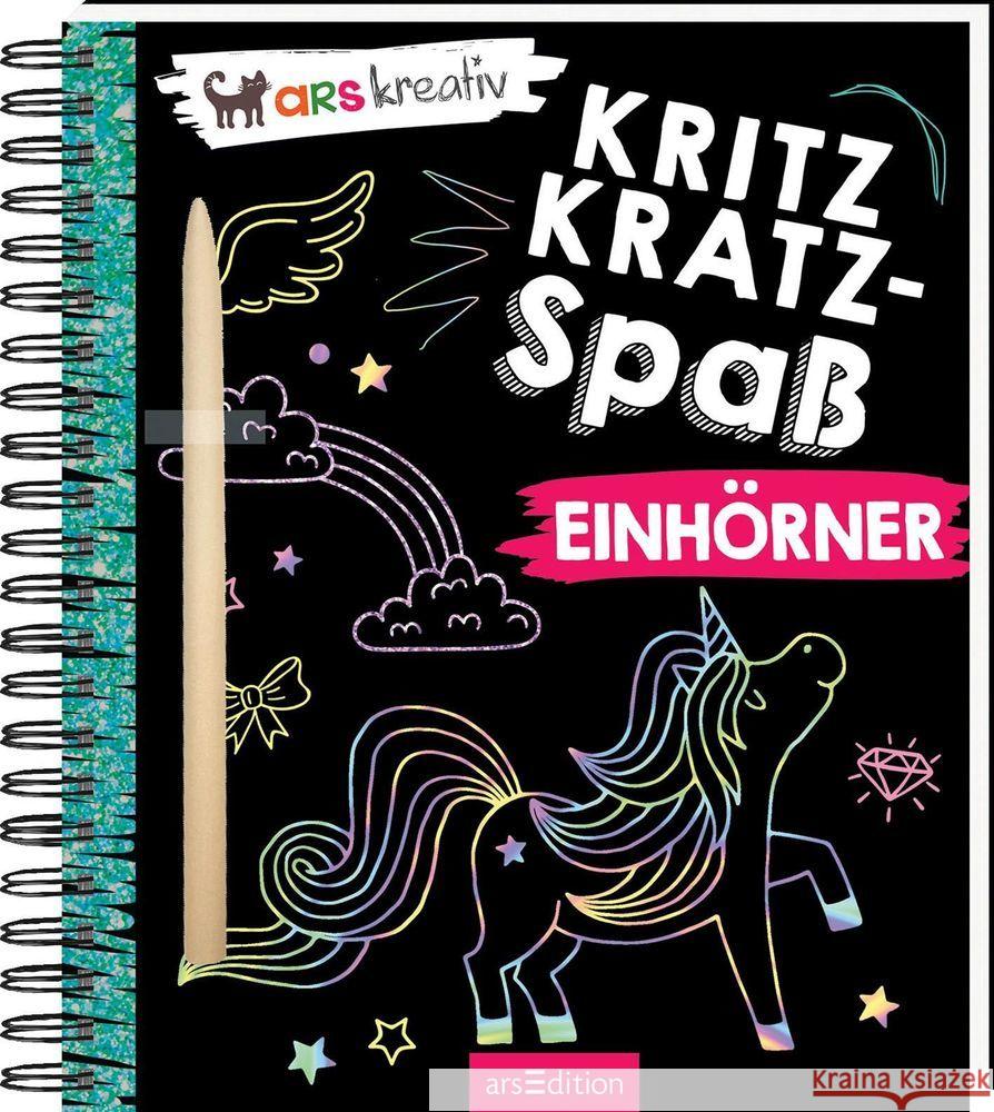 Kritzkratz-Spaß Einhörner, m. Stift  9783845841076 ars edition - książka