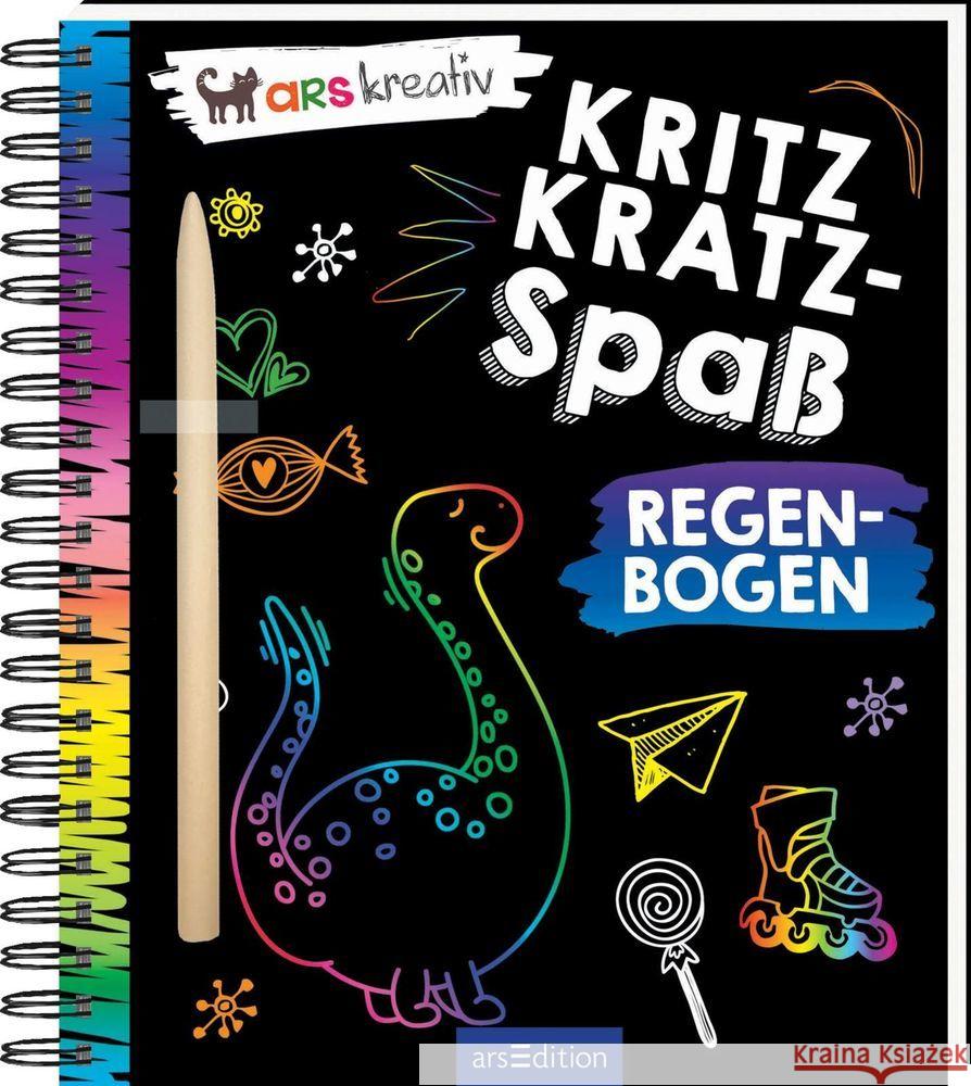 Kritzkratz-Spaß Regenbogen, m. Stift  9783845841052 ars edition - książka