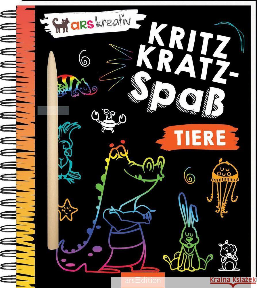 Kritzkratz-Spaß Tiere, m. Sift  9783845841045 ars edition - książka