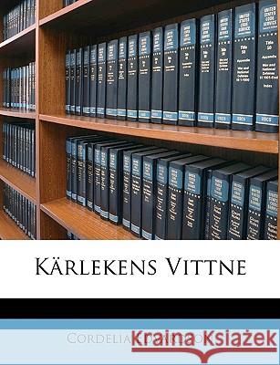 Kärlekens Vittne Edvardson, Cordelia 9781148821603  - książka