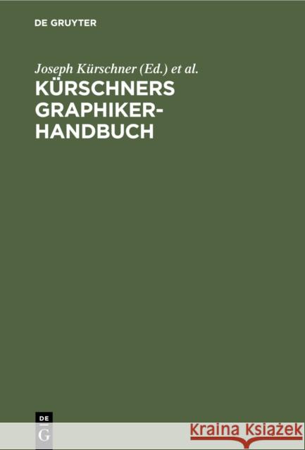 Kürschners Graphiker-Handbuch  9783111259789 De Gruyter - książka