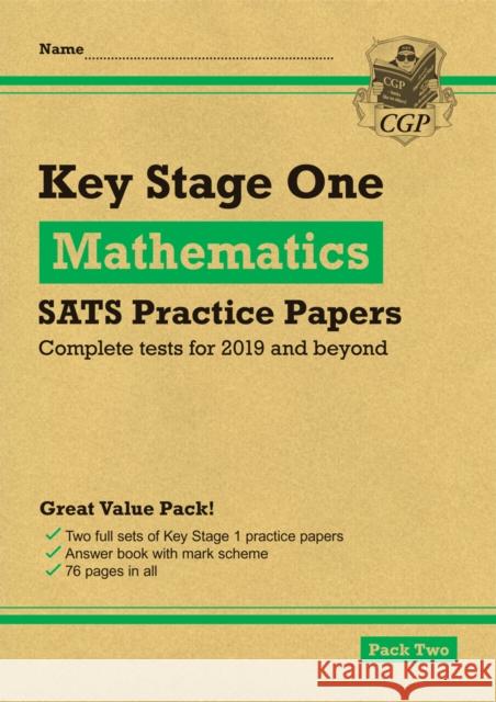 KS1 Maths SATS Practice Papers: Pack 2 (for end of year assessments) CGP Books 9781789081060 Coordination Group Publications Ltd (CGP) - książka