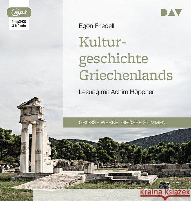 Kulturgeschichte Griechenlands, 1 MP3-CD Friedell, Egon 9783742404336 Der Audio Verlag, DAV - książka