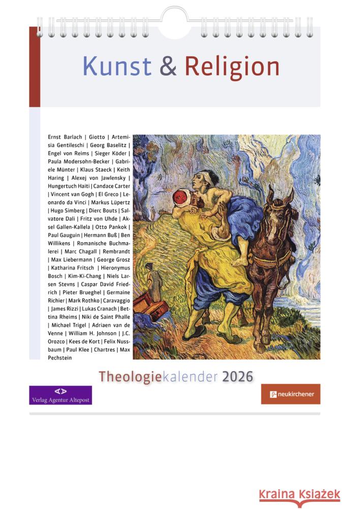 Kunst & Religion - Theologiekalender 2026 Lübking, Hans-Martin 9783761569498 Neukirchener Verlag - książka