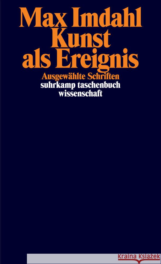 Kunst als Ereignis Imdahl, Max 9783518300640 Suhrkamp - książka