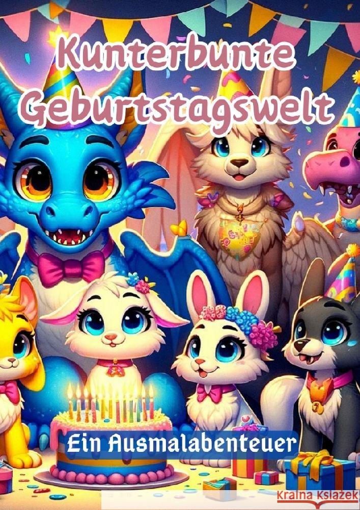Kunterbunte Geburtstagswelt: Ein Ausmalabenteuer Maxi Pinselzauber 9783384140937 Tredition Gmbh - książka