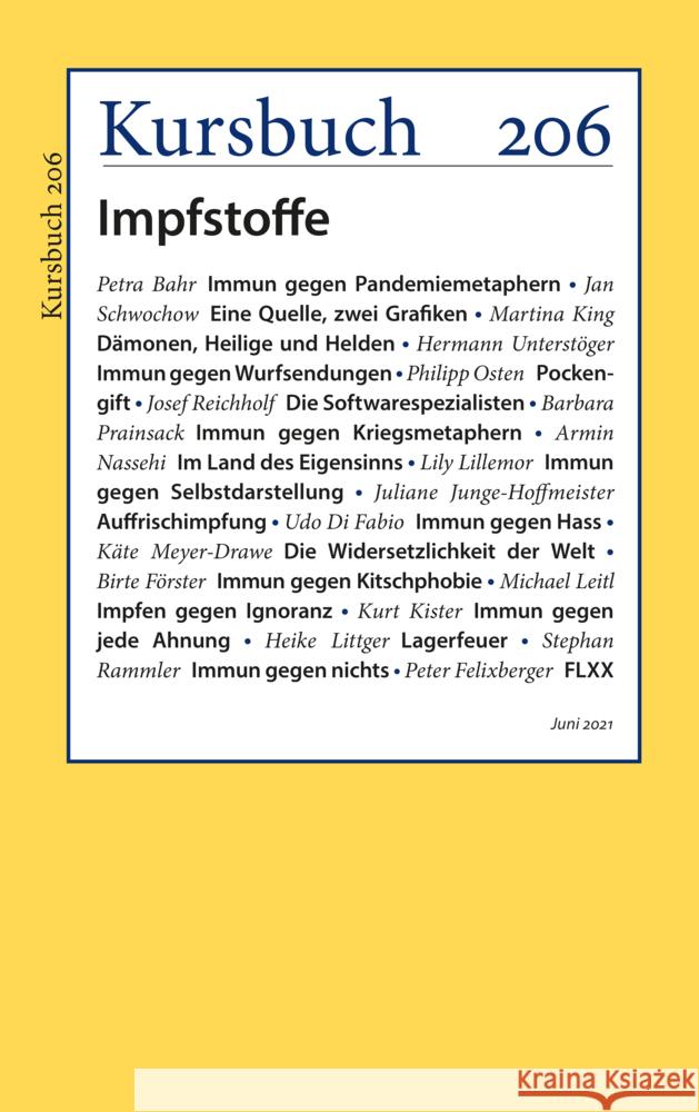 Kursbuch 206  9783961962143 Kursbuch Kulturstiftung - książka