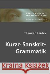 Kurze Sanskrit-Grammatik Benfey, Theodor Krosigk, Esther von  9783836441162 VDM Verlag Dr. Müller - książka