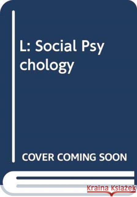 L: Social Psychology  9780415441087 Routledge - książka