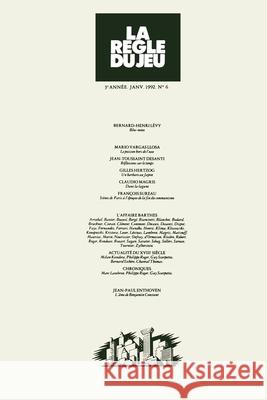 La r?gle du jeu n?06 Sans Auteur 9782908656053 Grasset - książka