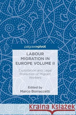 Labour Migration in Europe Volume II: Exploitation and Legal Protection of Migrant Workers Borraccetti, Marco 9783319939780 Palgrave Pivot - książka