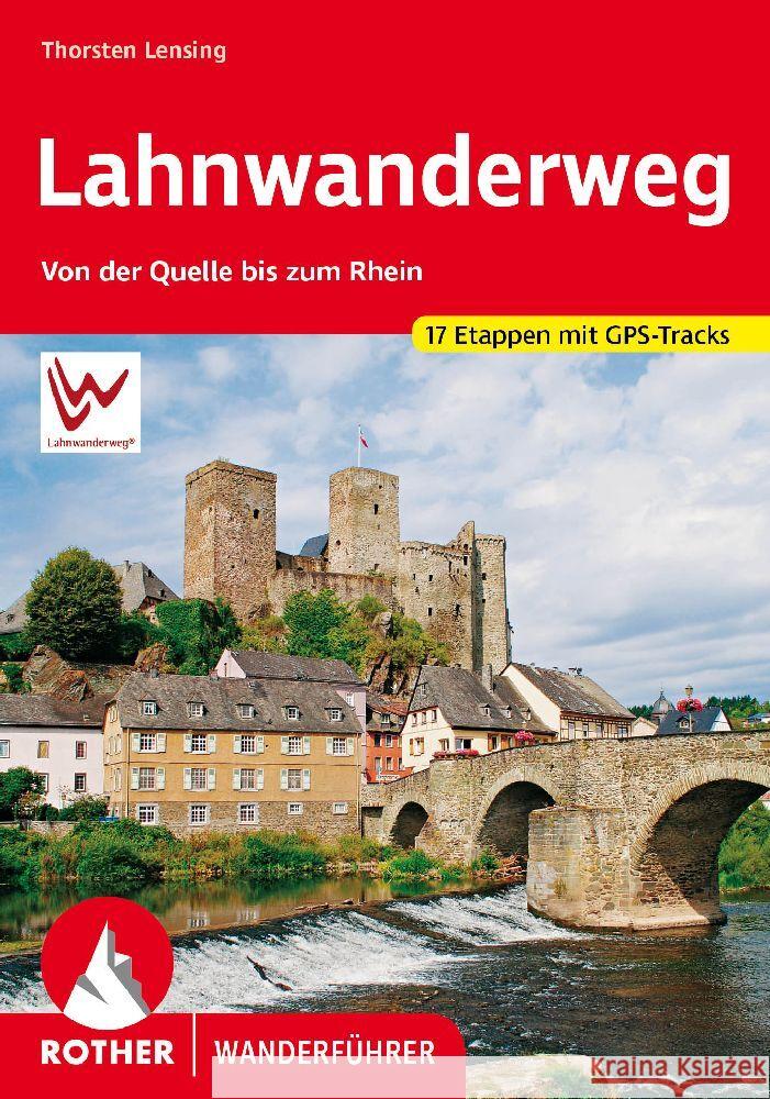 Lahnwanderweg Lensing, Thorsten 9783763347322 Bergverlag Rother - książka