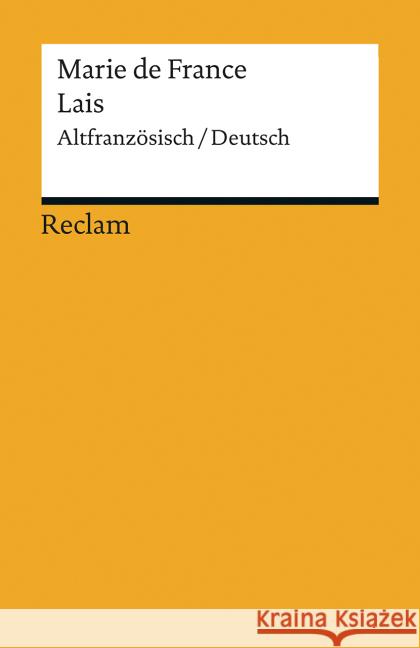 Lais : Altfranzösisch/Deutsch Marie de France 9783150191828 Reclam, Ditzingen - książka