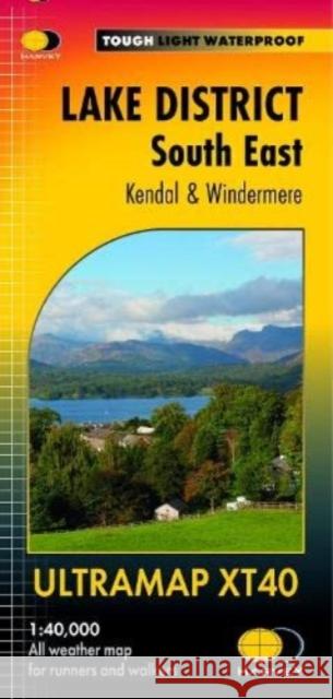 Lake District South East Ultramap: Kendal & Windermere  9781851376667 Harvey Map Services Ltd - książka