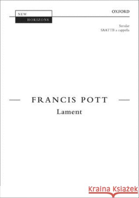 Lament Francis Pott   9780193390911 Oxford University Press - książka