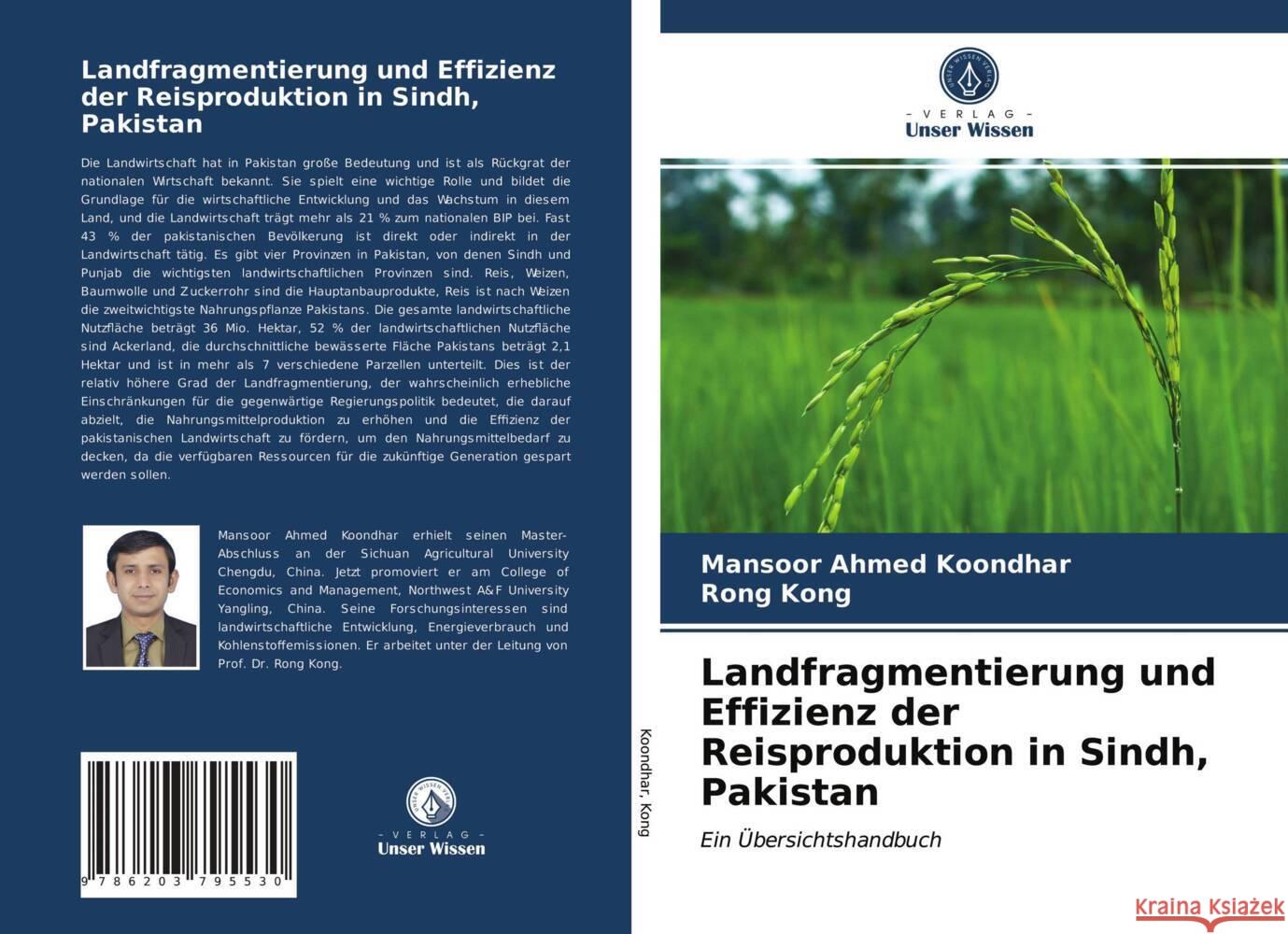 Landfragmentierung und Effizienz der Reisproduktion in Sindh, Pakistan Koondhar, Mansoor Ahmed, Kong, Rong 9786203795530 Verlag Unser Wissen - książka