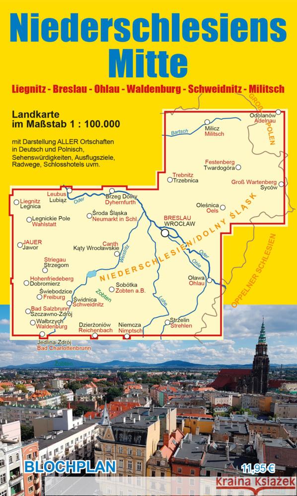 Landkarte Niederschlesiens Mitte Bloch, Dirk 9783982525228 Blochplan - książka